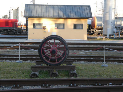 old railroad wheel