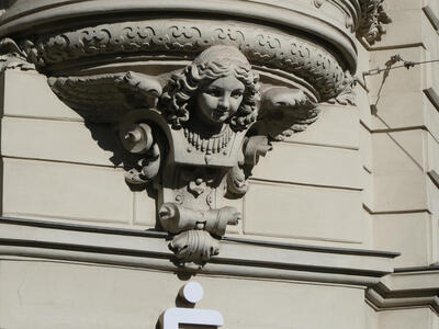 relief sculpture young woman