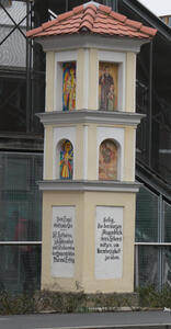 Shrine with religious writing in Fraktur