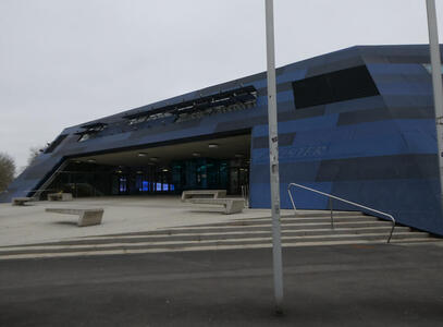 front of aquatic sports hall