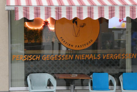 Persian restaurant. Motto: Persisch gegessen niemals vergessen