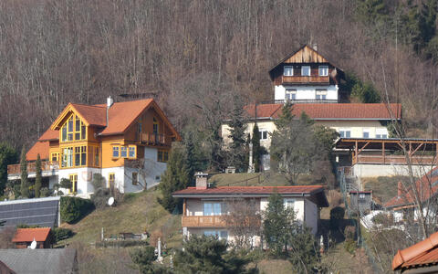 houses on hillside