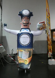 inflatable chef with baumkuchen