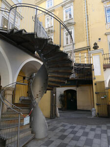 metal spiral staircase