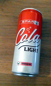 spar house brand light cola can