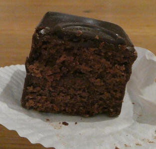 half of sacher torte square