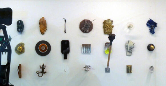 objets d art on wall