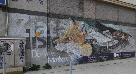 wall painting of fox