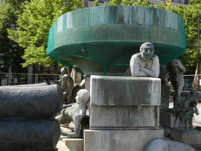 drained fountain
