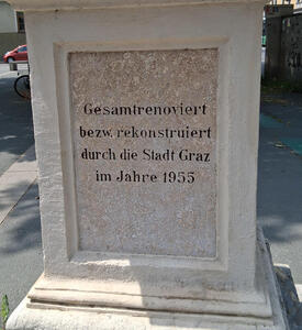 Gesamtrenoviert bezw. rekonstruiert durch die Stadt Graz im Jahre 1955