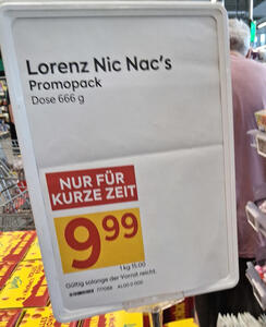 Lorezn Nic Nac’s Promopack Dose 666 g. Nur für kurze Zeit 9,99
