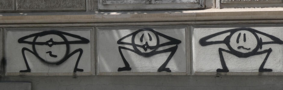 sequence of three grafitti