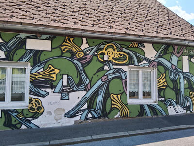 Wall mural with green vegetables