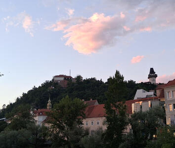 sunset view of Uhrturm