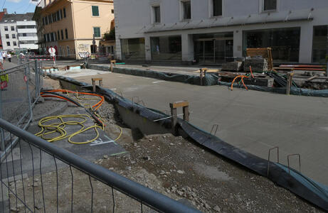 Construction area at Annenstraße and Vorbeckgasse