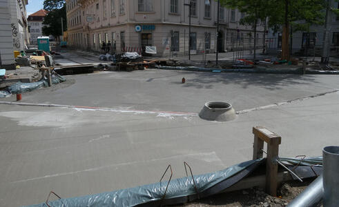 Construction at Annenstraße and Vorbeckgasse