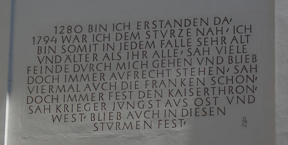 schwammelturm inscription