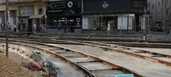 view west on Annenstraße