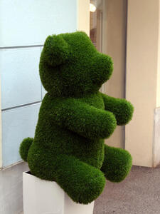 topiary in form of teddy bear