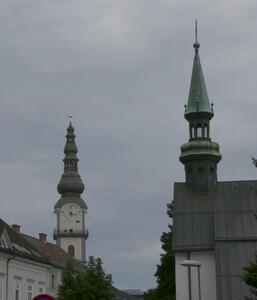 old church and clock tower