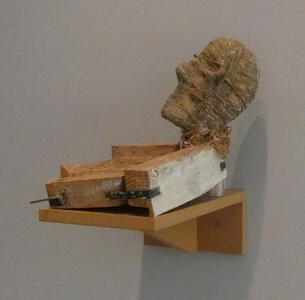 abstract sculpture of mans head