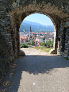 view of city through archway
