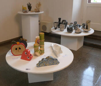 various small ceramic artworks