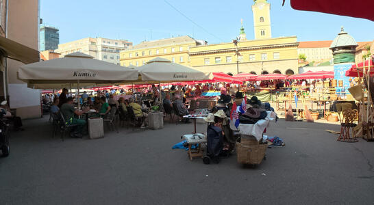 Long view of market area