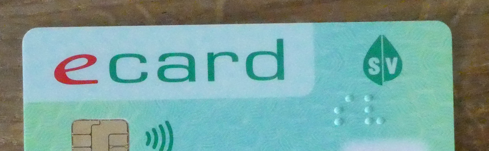 Section of card with braille letters