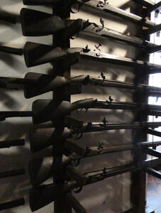 rack of rifles
