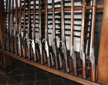 rack of rifles