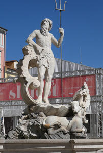 Statue of Neptune holding his trident