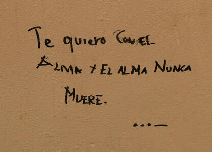 Te quiero con el alma y el alma nunca muere.