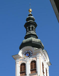 Clock tower on a church