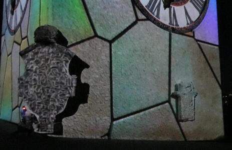 “Brickwork” projected onto Uhrturm