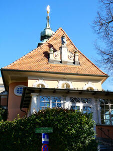 Church with triangular peaked roof
