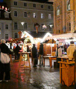 Wooden Christmas market stands