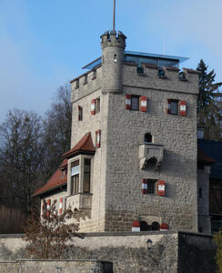 Brick castle tower