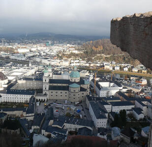 View of city from atop fortress