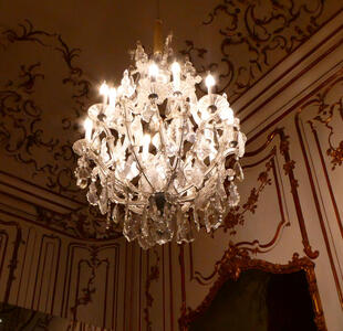 Large crystal chandelier