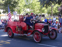 Red Model T car