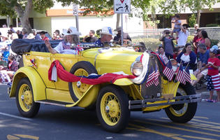 Antique yellow convertble