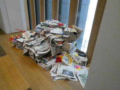 stack of newspapers