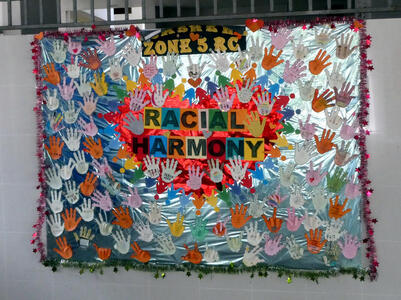 multiple hands racial harmony