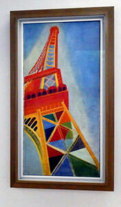 multicolored eiffel tower