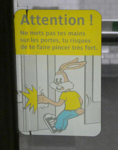 rabbit hand in door