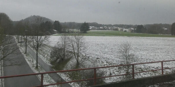 landscape with dusting of snow