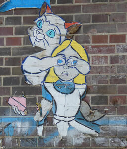 cat and alice graffiti