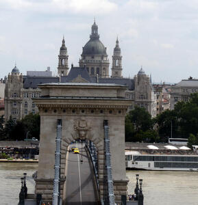 cityscape and bridge