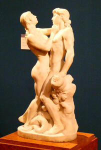 man and woman embracing